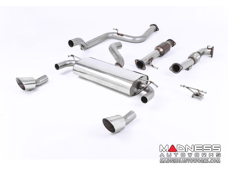 Ford Focus RS MK2 Turbo-back Exhaust w/ Hi-Flow Sports Cat - Milltek